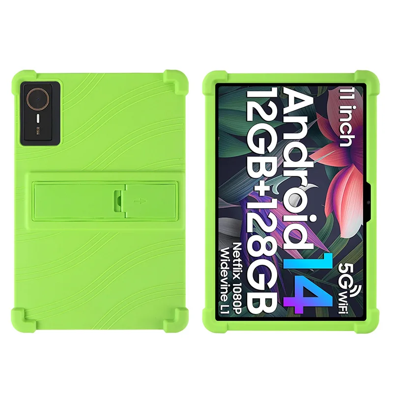 Kid-Friendly 10.95-Inch Tablet Silicone Case with Adjustable Stand