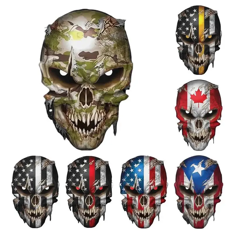 

Universal Skull Car Decals Car Emblem Sticker Auto Badge Sticker Reflective Decal Sticker Auto Window Decal Car Truck Bumper