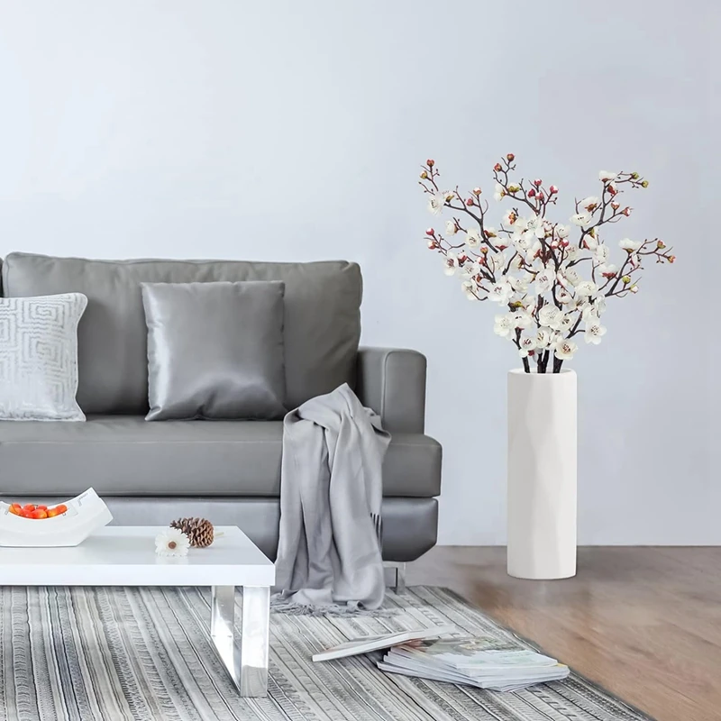 Silk Plum Blossom Branch - Artificial Flowers for Home Wedding  New Year Decor