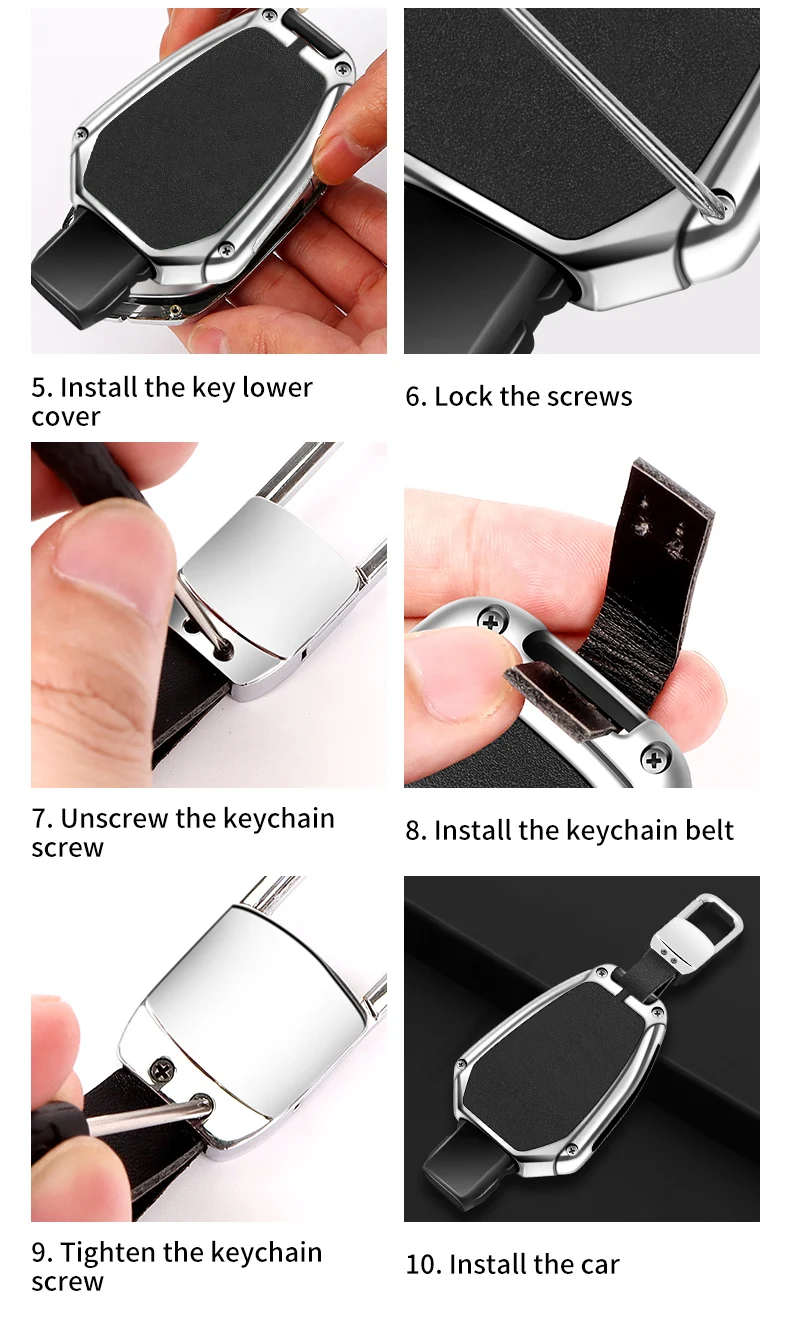 Custodia per chiave A distanza per auto in lega di zinco Shell Fob per Mercedes Benz A B C classe E GLA CLA GLC CLS W204 W221 W205 W176 W212 W463 AMG - S5bd618e2024f46cb85d7b2c706c5abb3S