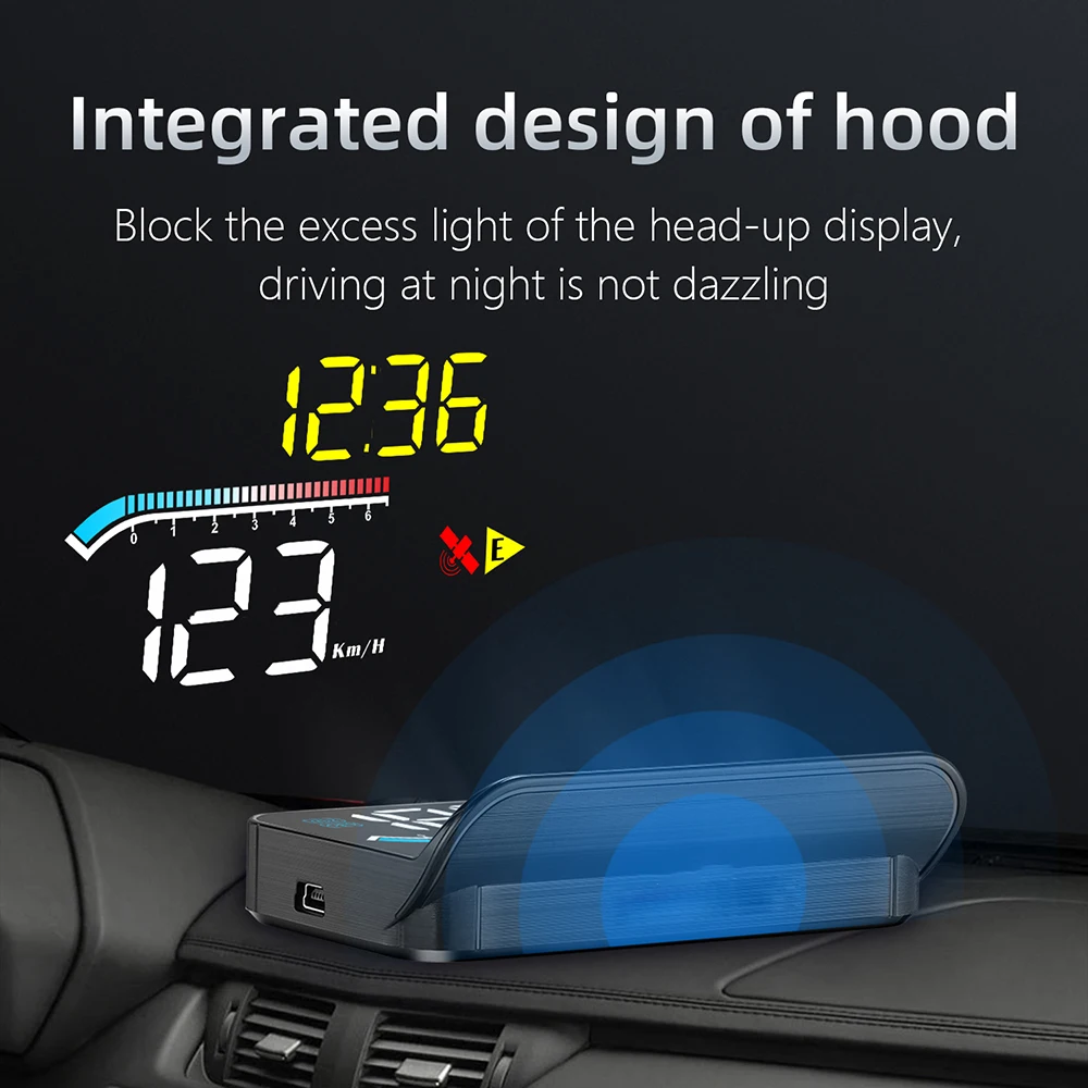 앞유리 프로젝터 M17 OBD GPS 헤드업 디스플레이, 모든 차량용 HUD 속도계, 자동차 전자 액세서리, 미니