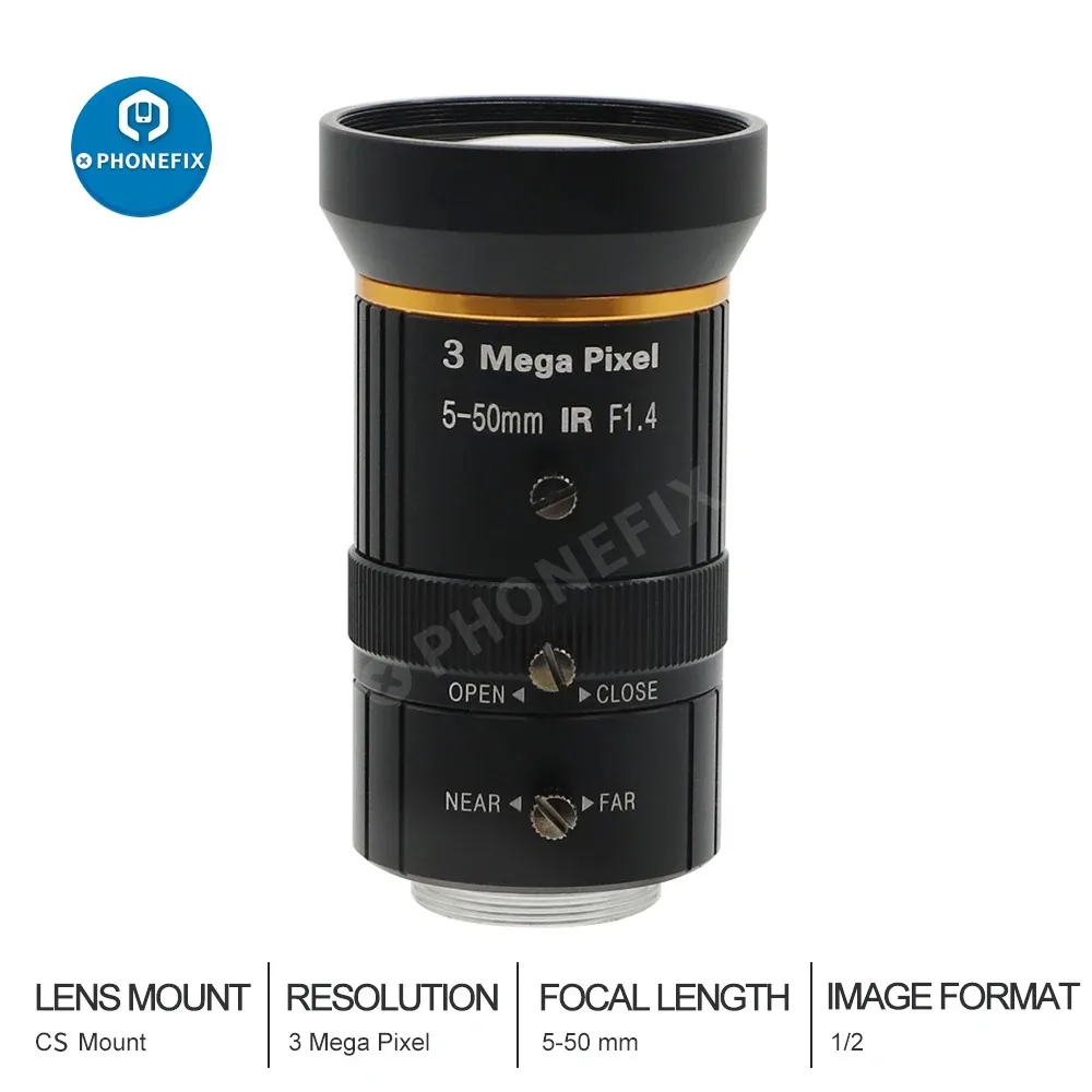 HD CCTV Camera Lens 2.8-12mm 8-50mm 6-12mm 5-50mm 6-60mm F1.4 F1.6 C Mount Manual zoom lens for Security Security IP Cameras cctv camera lens