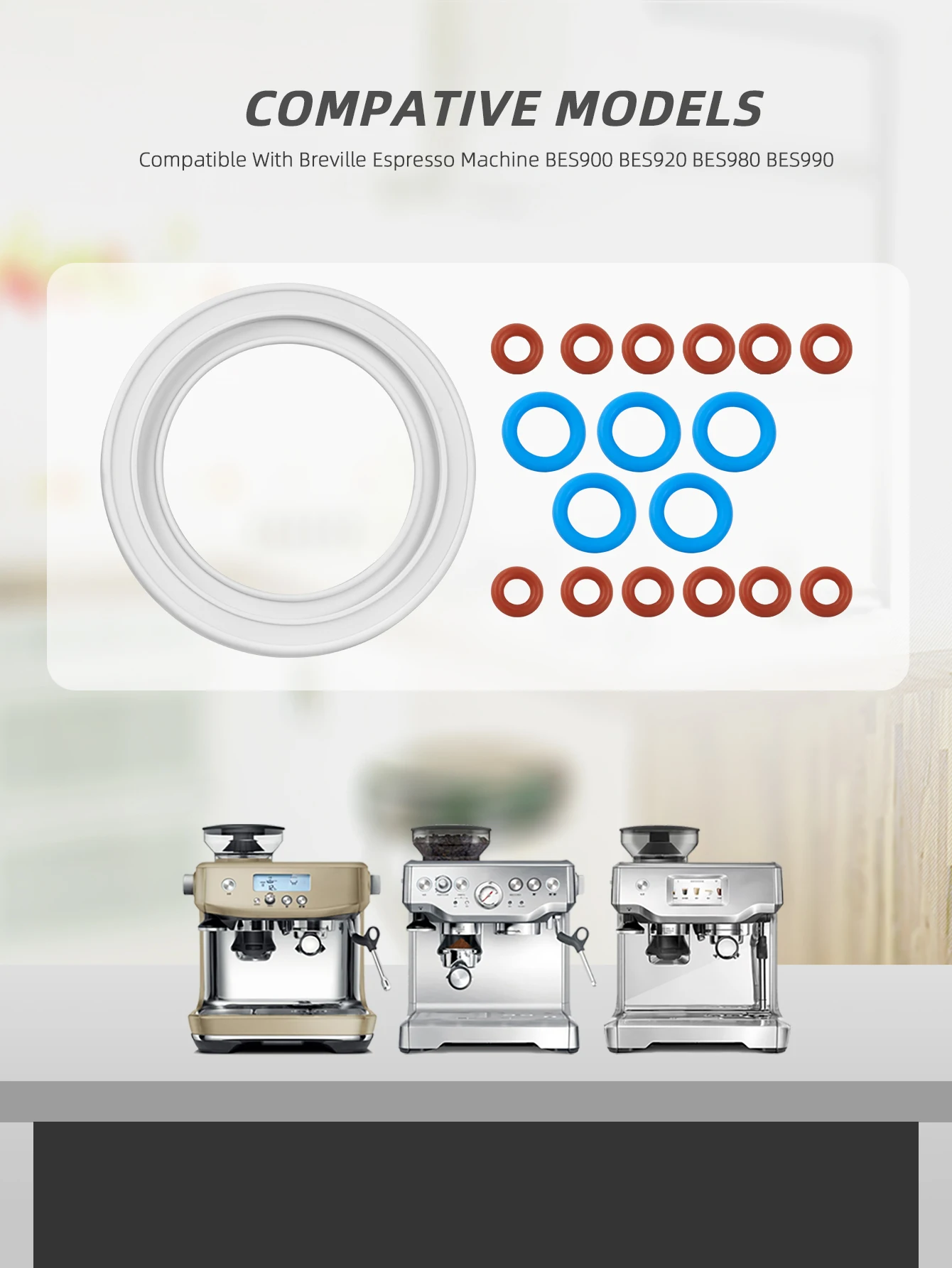 O-Ring Set Compatible With Breville Dual Boiler Coffee Machines 900 920 980 990 Silicone Seals For Hose Thermal And Steam Probes