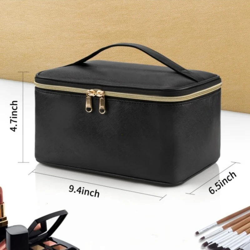 Makeup Bag Portable Cosmetic Bag Large Capacity Travel Makeup Case Organizer Black For Women Toiletry Bag for Girls Traveling