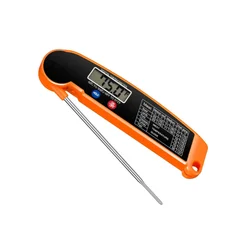 Premium Digital Kitchen Food Thermometer - Ideal for Cooking, Grilling & Baking (Orange)
