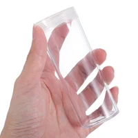 5Pcs Coin Storage Tubes Transparent Plastic Airtight Sealed Lid Holder for Quarters Collecting Coin Organizer Supplies 5