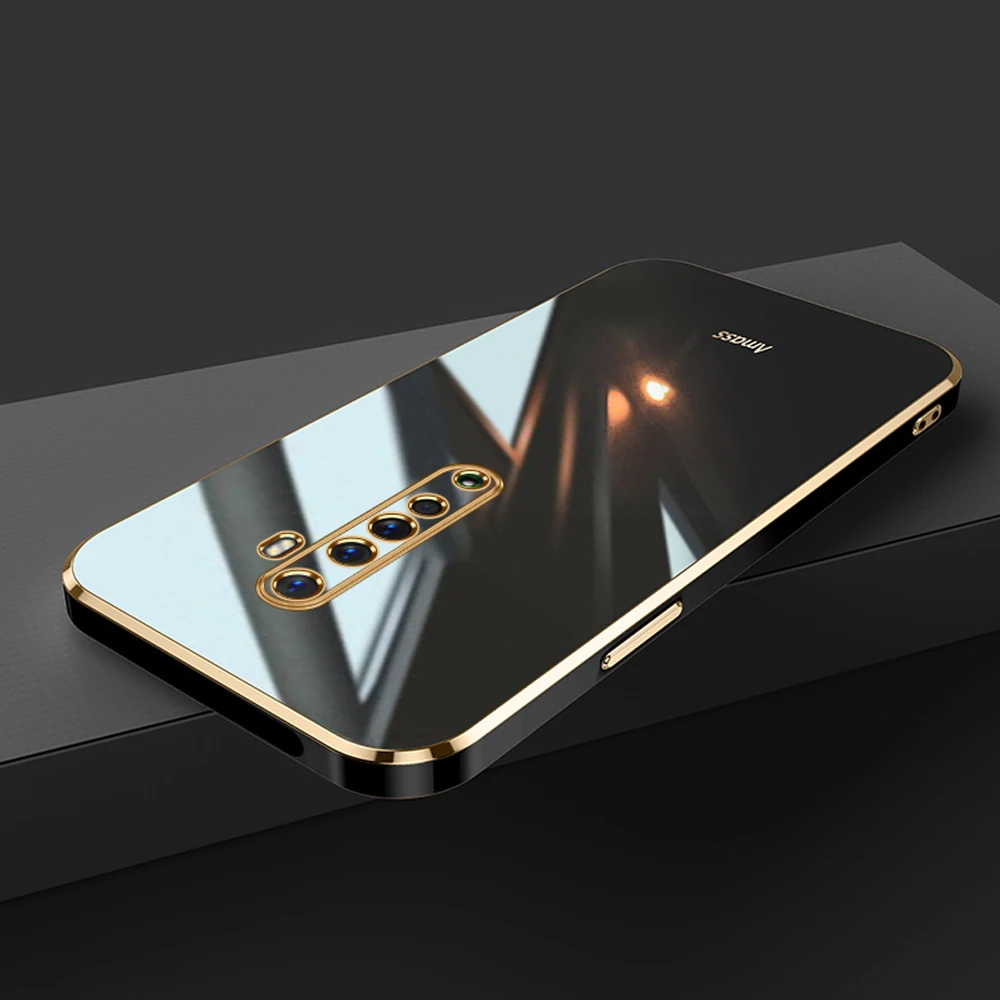Luxury Square Plating ShockProof Silicone Back Cover