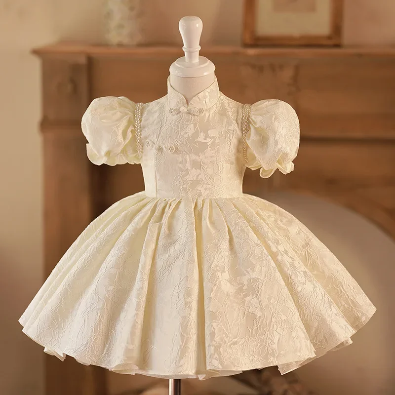 

ZHIO Girl Princess Skirt Wedding Kid Dress Birthday Performance Lace Princess Party Evening Dress Kid Clothing 1-12 Y