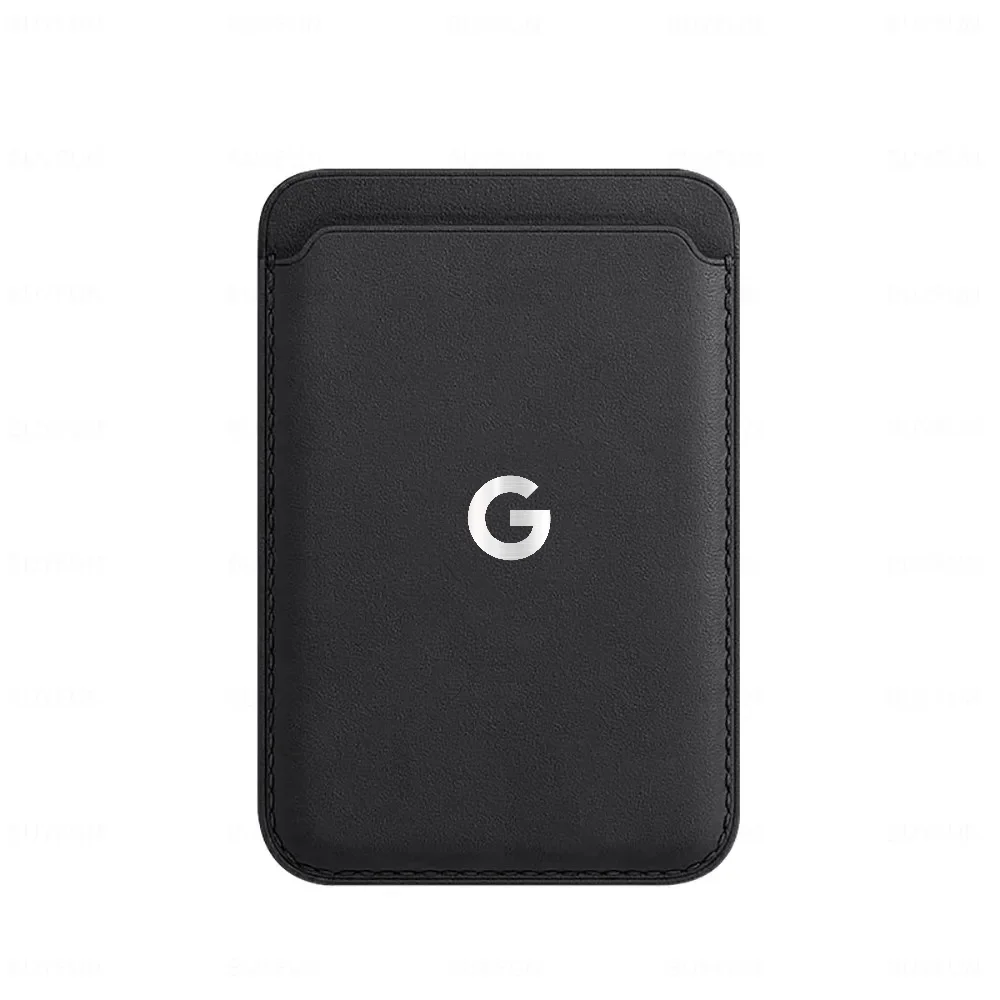 Premium PU Leather Magnetic Card Wallet Holder with Slim Credit Card Slot