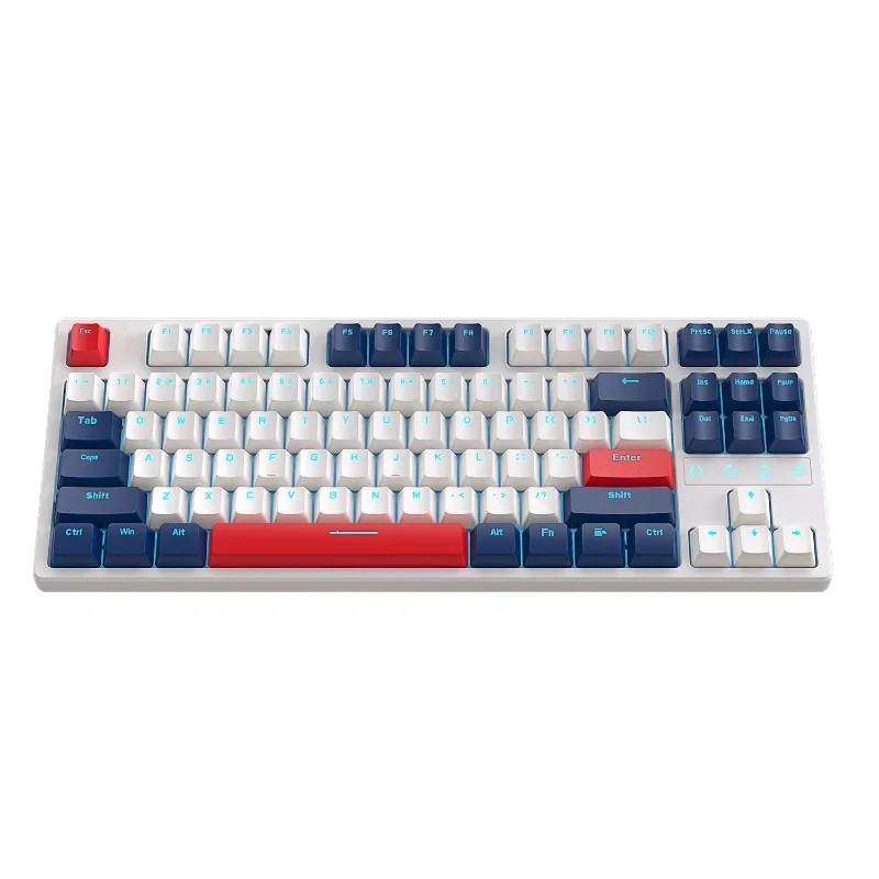 

K87 Mechanical Keyboard 87 Keys Gamer Keyboard Swappable Panas Mendukung Efek Pencahayaan Dengan RGB Switch Wireless