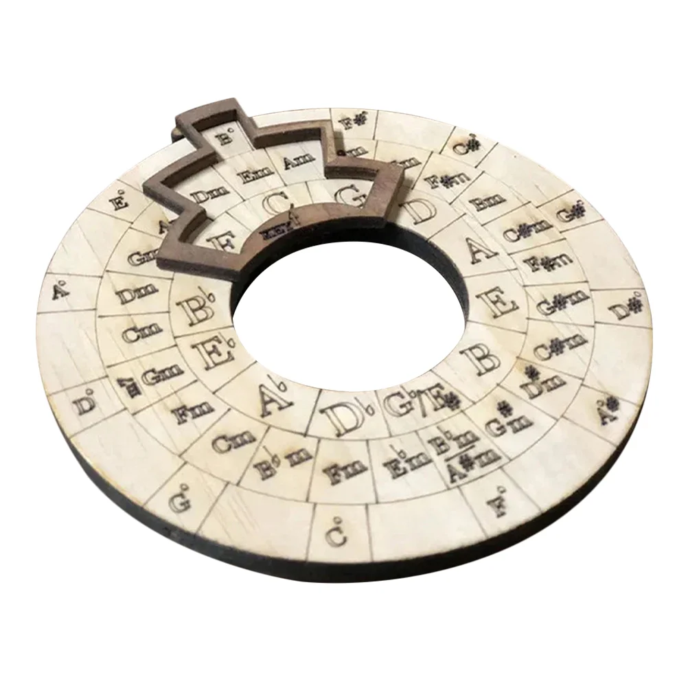 

Round Music Melody Wheel Tool Wooden Chord Wheel Musical Instrument Accessories For Guitar Ukulele Piano Bass