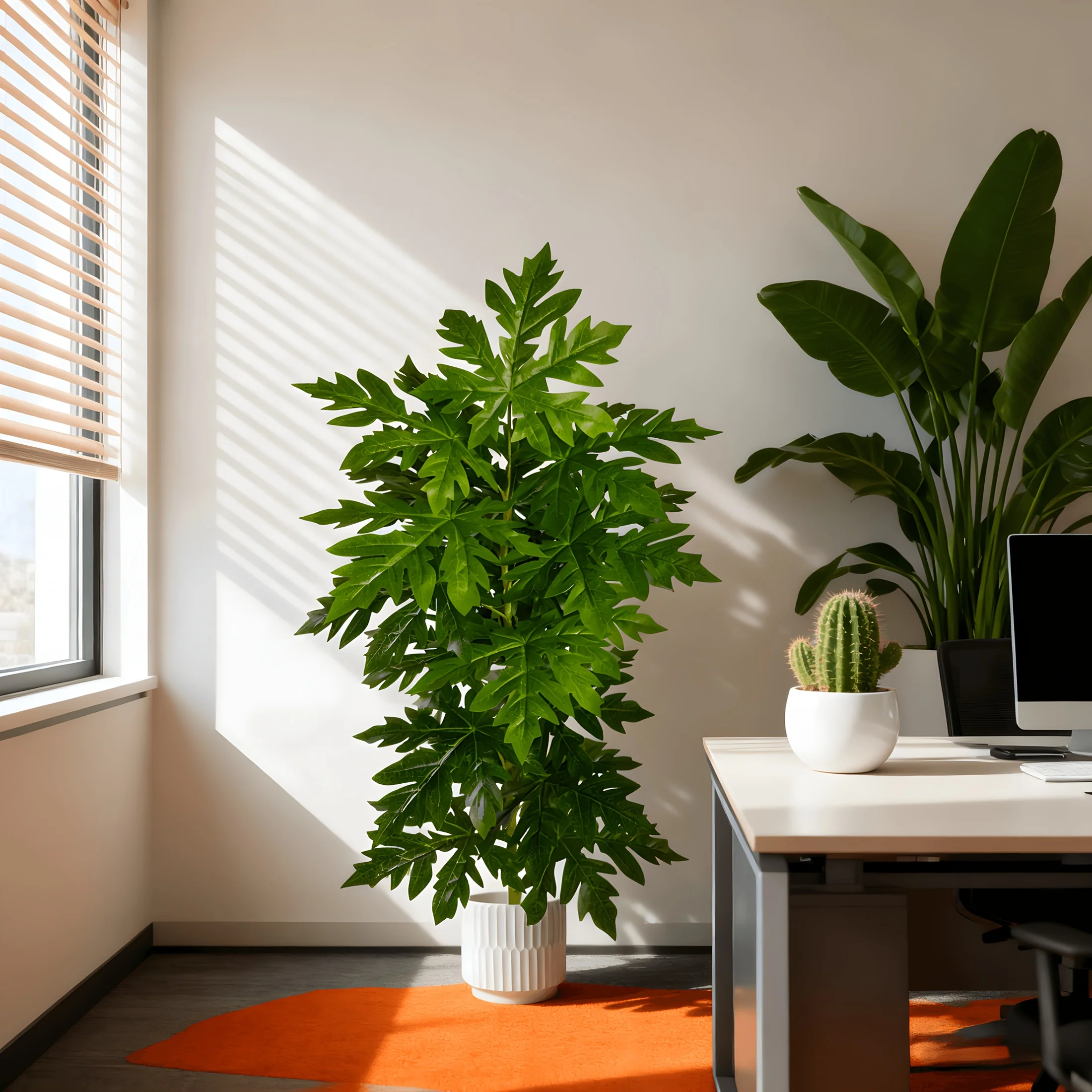 Large Artificial Papaya Leaf 6