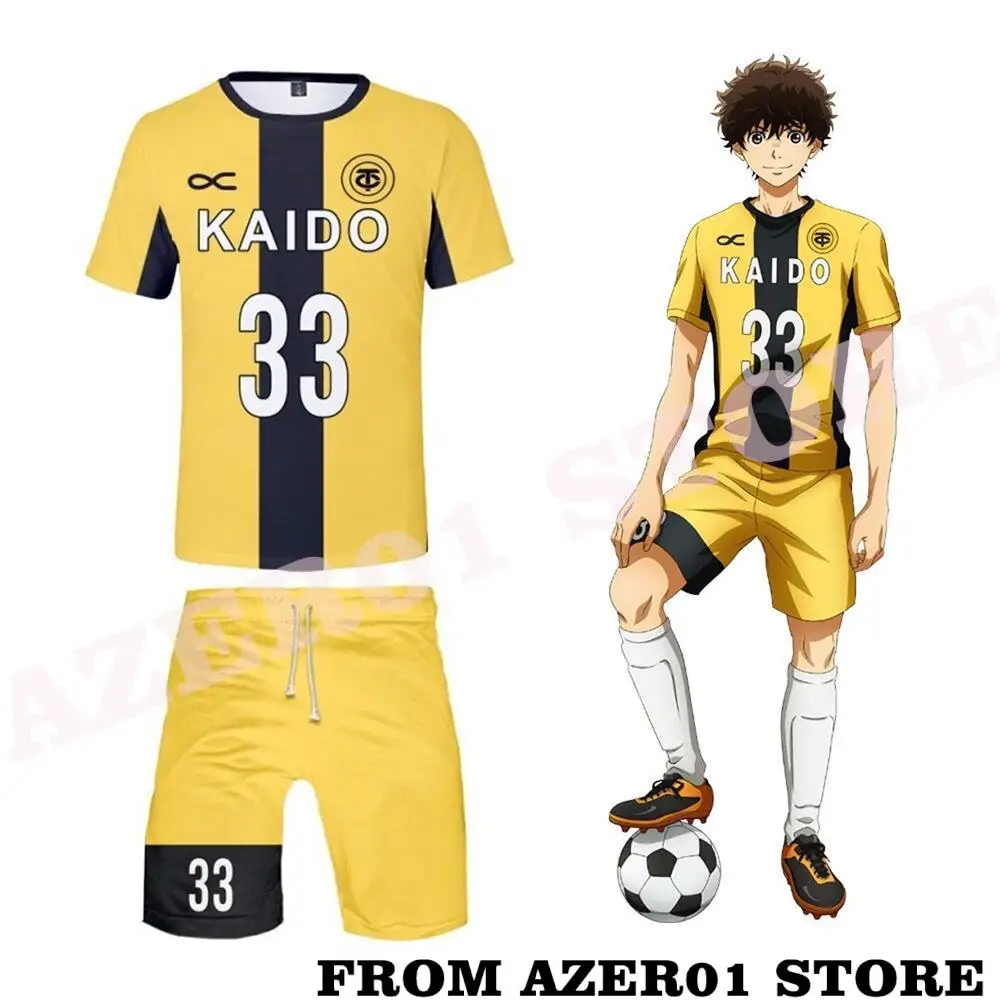 

Aoashi Ao Ashi Cosplay Merch T-shirt Men/Women Tshirt Tee Football Soccer Uniform Two piece Set Suit Ashito Aoi City Esperion