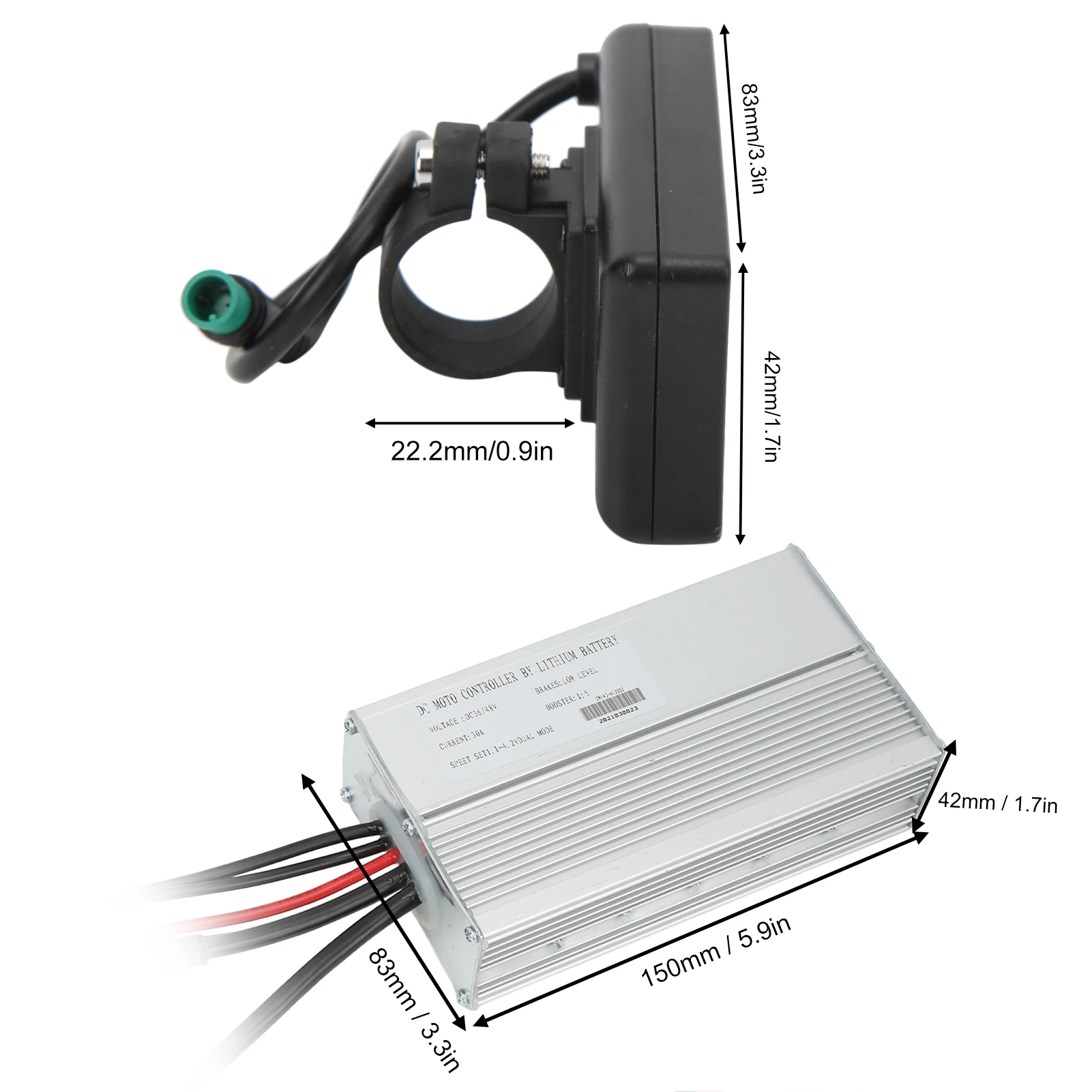 Electric Bicycle 36V/48V 30A Waterproof Controller with S810 Display Kit for 36V/48V 1000W Motor