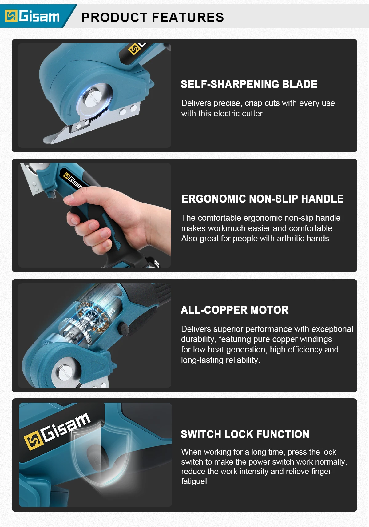 Cordless Carpet Scissors Multi Functional Pruner Round Knife Cutting Cloth Sciss