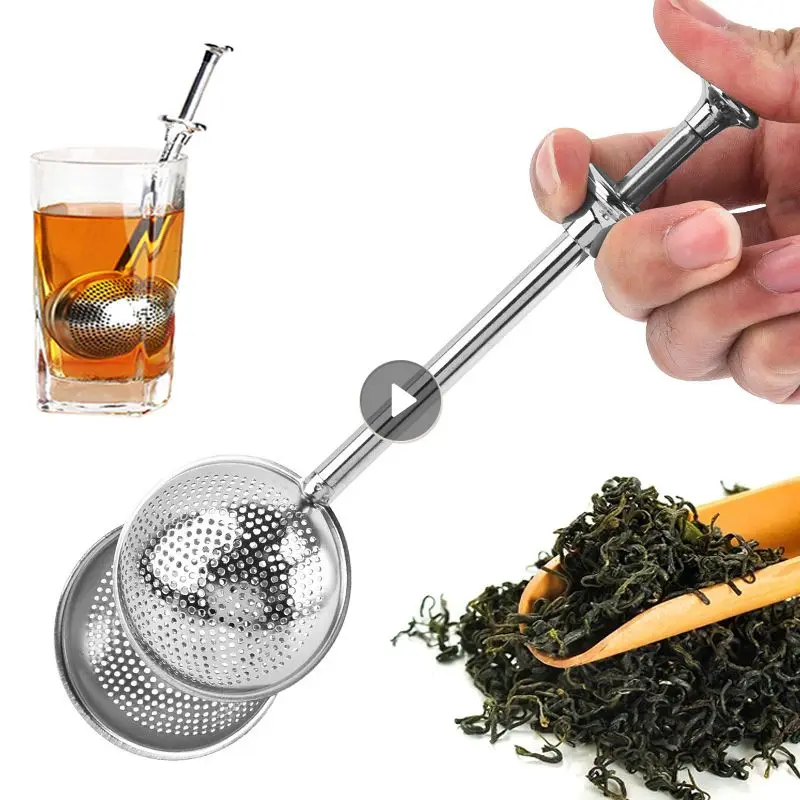 

Stainless Steel Tea Infuser Strainer Sphere Mesh Tea Filter Teaware Metal Tea Bag Seive Diffuser Handle Teapot Tea Ball Strainer