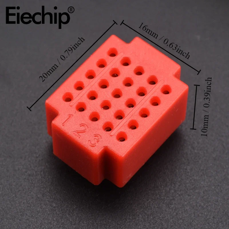 A Set of Solderless ZY-25 Mini Breakboard PCB Circuit Board Test Board Red/white/blue/black/green/yellow DIY Electronic Kit