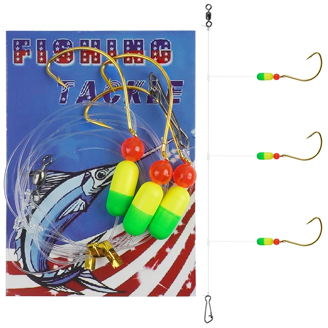 1Pack Saltwater Pompano Rigs for Surf Fishing Three Drops Pompano Rigs with  Barrel Swivel Hook Floats Duo Lock Snap and Beads - AliExpress
