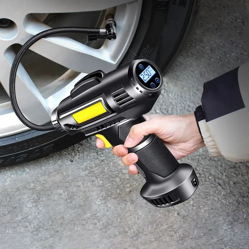 

120W Handheld Air Compressor Wireless Wired Inflatable Pump Portable Air Pump Tire Inflator Digital AutoTire Inflator Equipment