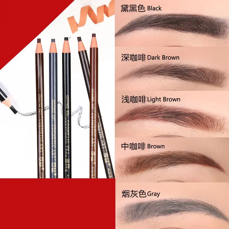 12pc Eyebrow Pencil Colored Soft Cosmetic Art Permanent Makeup Waterproof Tattoo 3