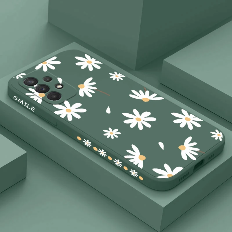 White Sunflower Silicone Phone Case - Shatterproof Camera Protection with Thin Soft Back Cover
