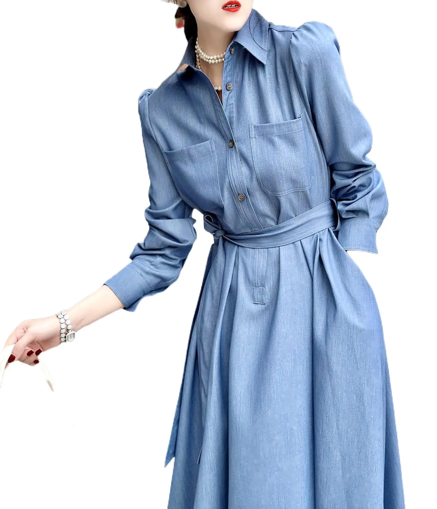 

2023 Women's Clothing Soft Denim Dress