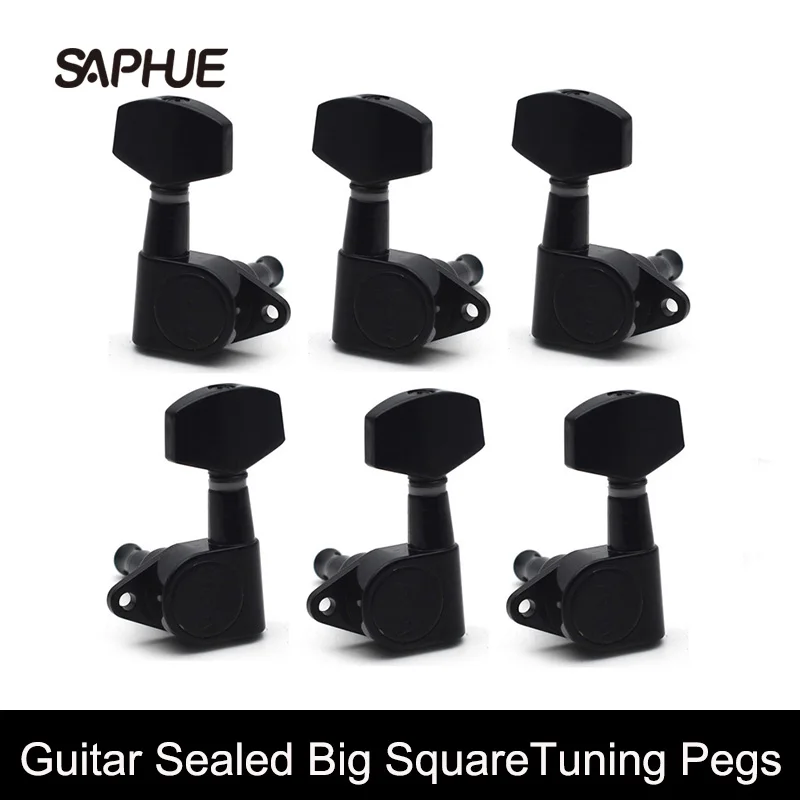 

Guitar Sealed Big Square Peg Tuning Pegs Tuner Machine Heads Straight Leg for Acoustic Electric Guitar Guitar Parts with LOGO