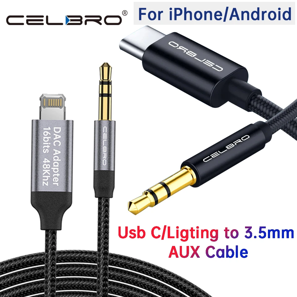 Universal USB Type-C to 3.5mm Audio Adapter Cable for Headphones and Speakers