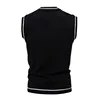 Autumn and Winter New Men's Warm Sweater Vest Fashionable Casual College Style  Knitted Sweater 5