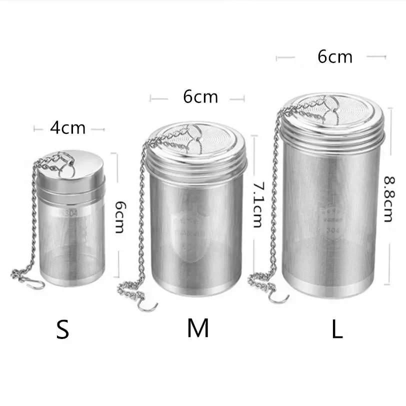 Stainless Steel Tea Infuser Locking Spice Leaf Tea Ball Strainer Mesh Filter Home Kitchen Accessories Hanging Teapot 3 Size tea infuser
