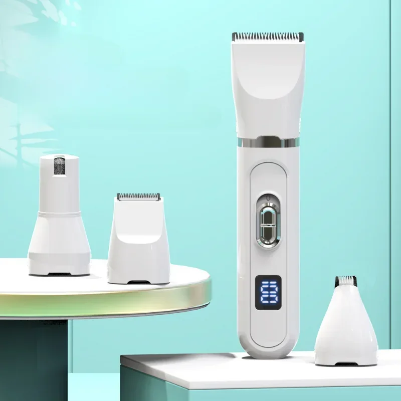 4 in 1 Pet Electric Hair Clipper with 4 Blades Grooming Trimmer Nail Grinder Professional Recharge Haircut For Dogs Cat pet clipper dog hair trimmer pet hair trimmer dog clipper pet nail grinder