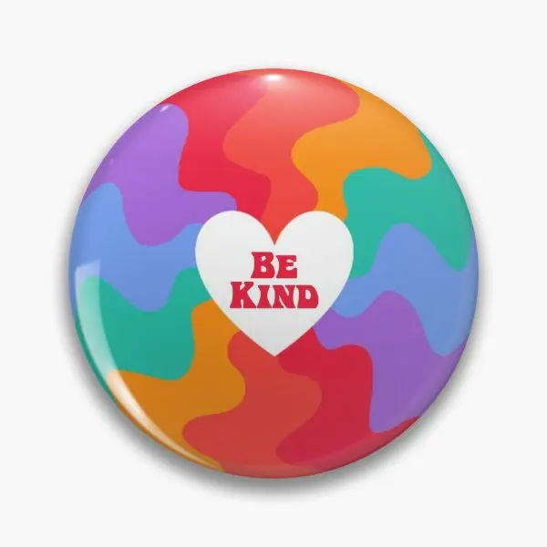 

Be Kind Heart Soft Button Pin Creative Cartoon Clothes Brooch Decor Fashion Cute Lover Funny Metal Jewelry Women Lapel Pin