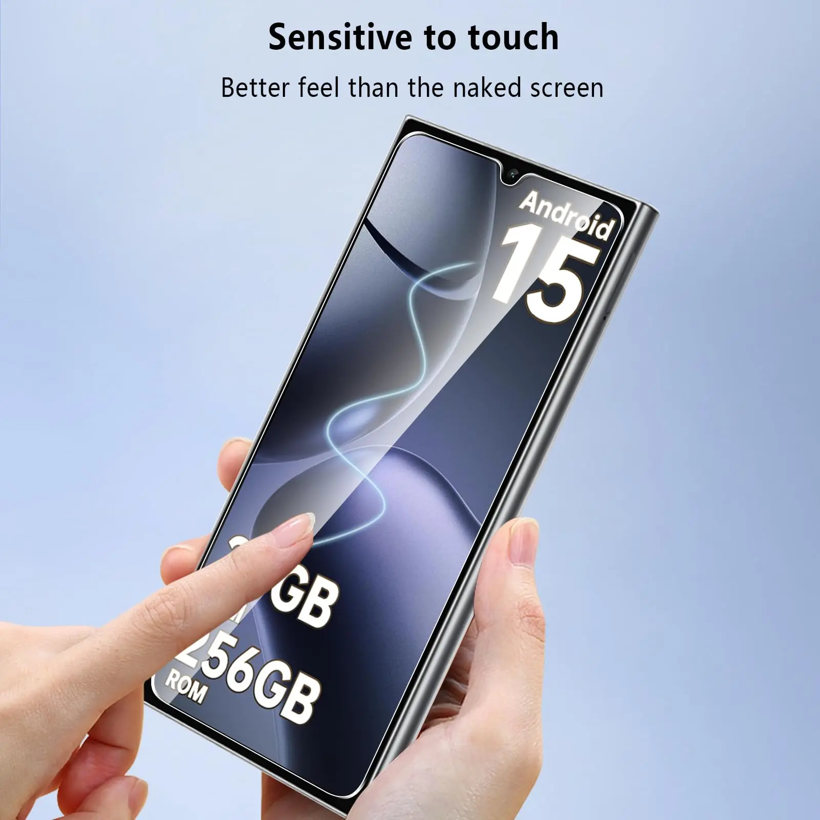 Premium Tempered Glass Screen Protector - 6.88 inch, HD Clear, Anti-Scratch, Case-Friendly