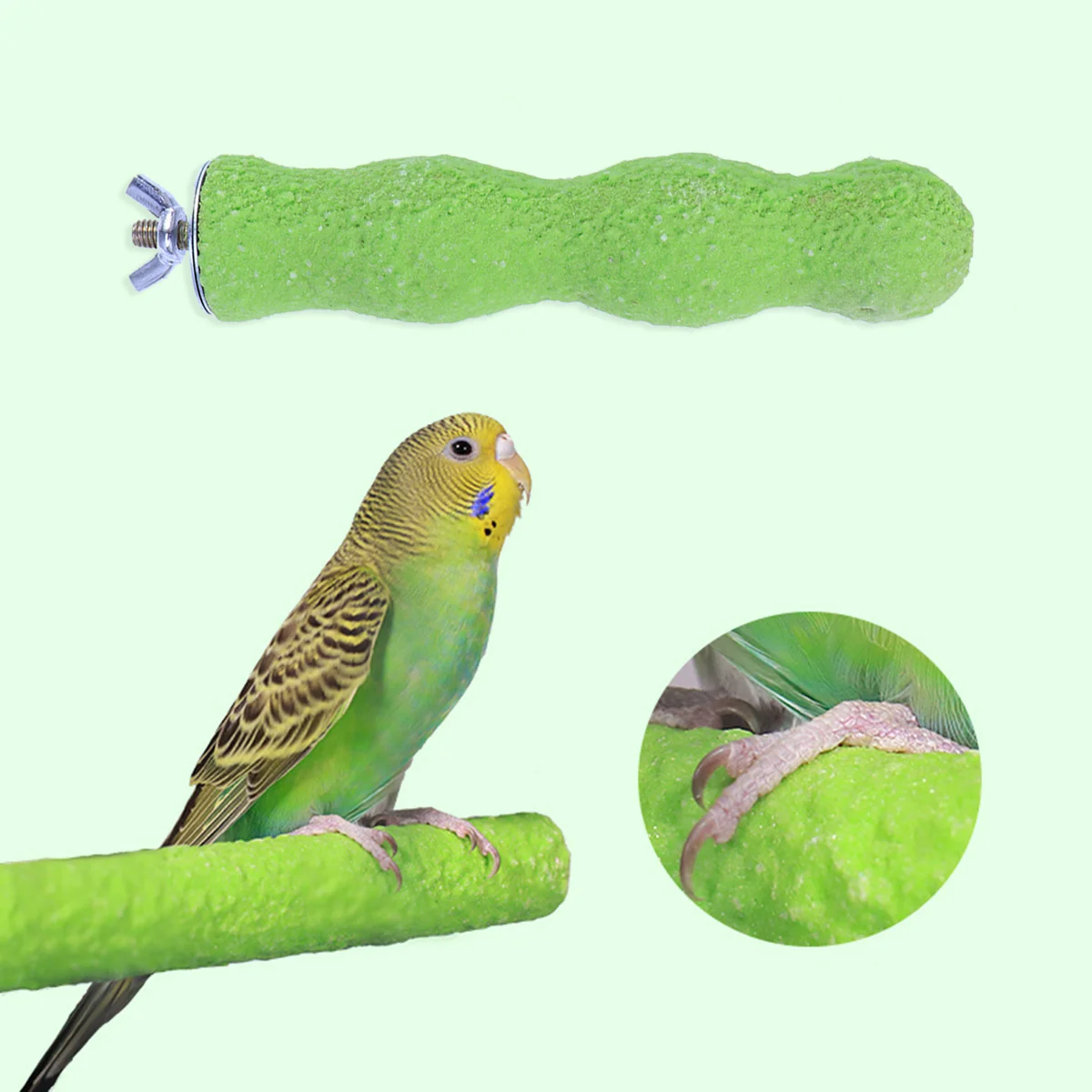 

Bird Perch Stand Natural Wooden Paw Grinding Rough Branch Platform Chew for Cockatiels Cockatoo Lorikeet Conure Parakeet