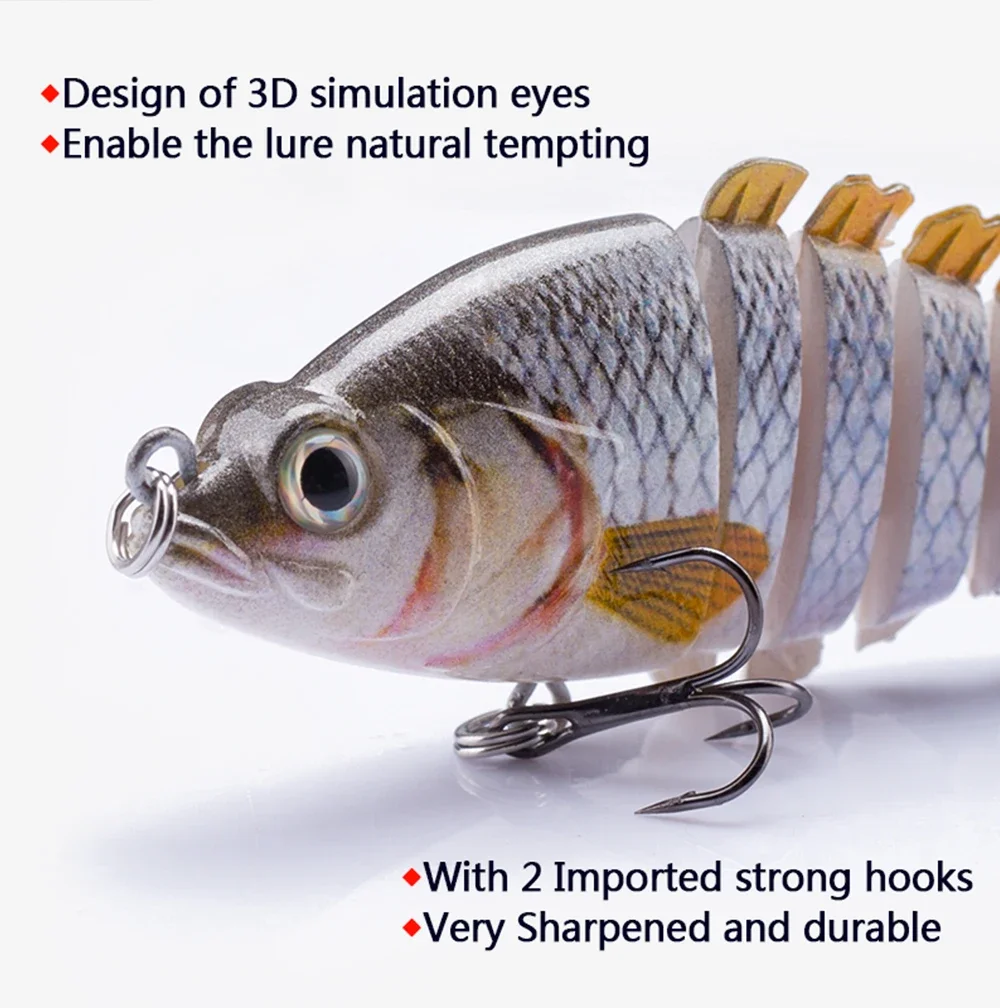 5cm/2.5g Mini Multi Jointed Swimbait Fishing Lure 6 Segment Flexible Fish Bait Swimbait Bionic Crankbait Bass Carp Tackle Pesca 3