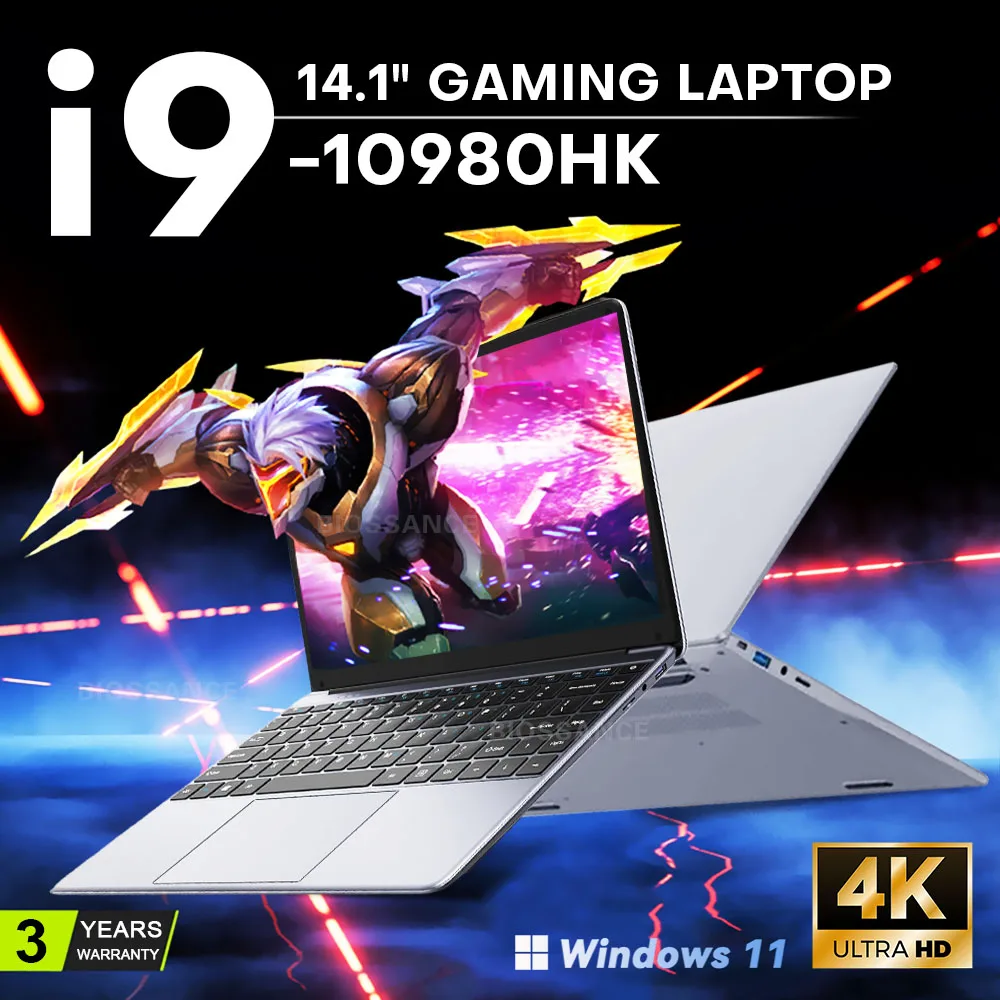 2026 Portable Gaming Laptop Windows 11 Pro Intel Core i9 10980HK 14.1'' Notebook 16GB RAM1TB 2TB SSD 1920*1080 PC Office Laptops