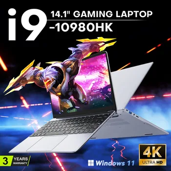 2026 Portable Gaming Laptop Windows 11 Pro Intel Core i9 10980HK 14.1'' Notebook 16GB RAM1TB 2TB SSD 1920*1080 PC Office Laptops