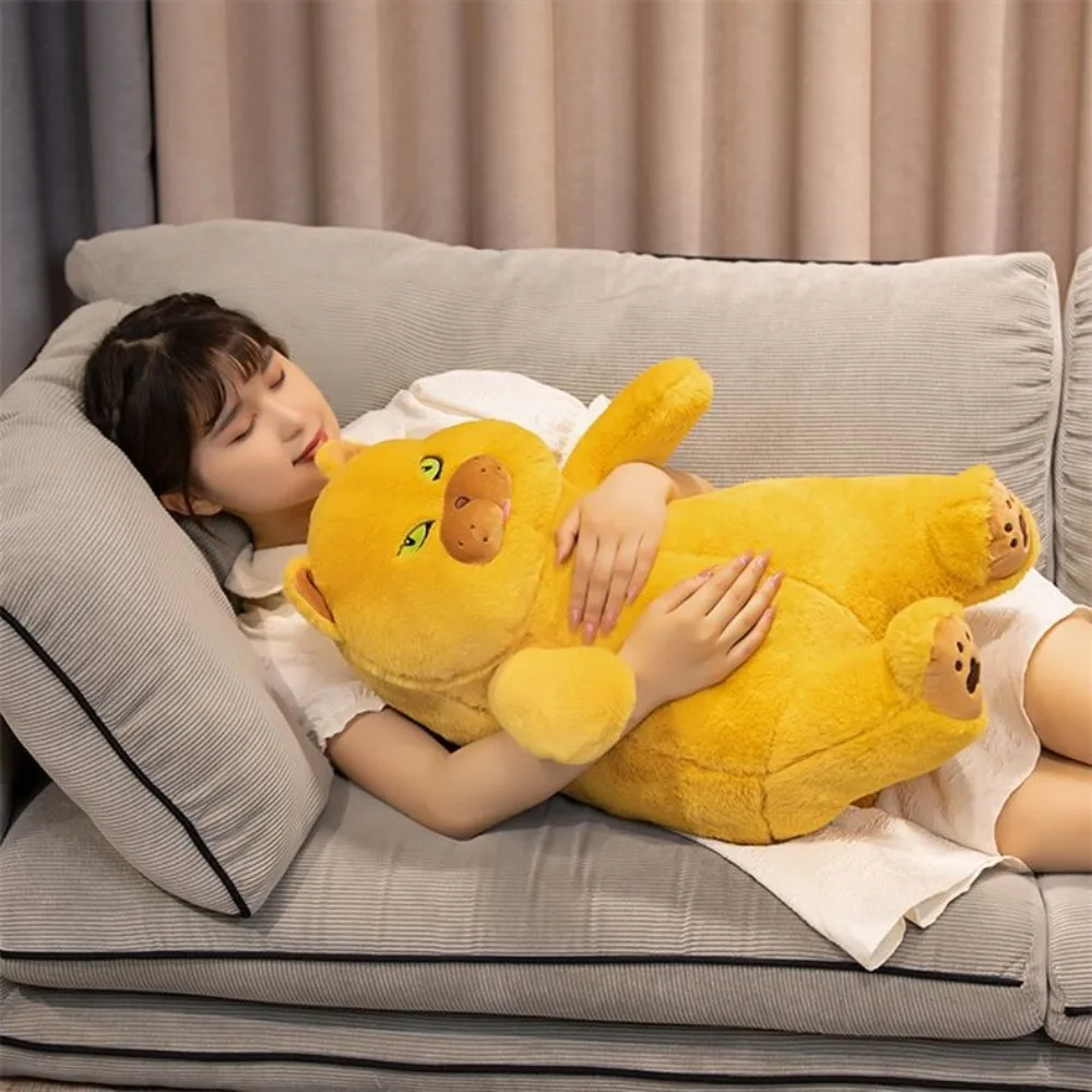 Plush Pillow Fluffy British Shorthair Cat Plush Cartoon Cute Cat Plush Doll Kawaii Soft Cat Stuffed Toy Christmas Gift