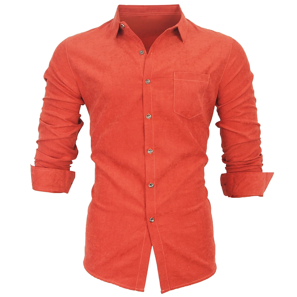 

2022 New Social Designer Slim Fit Vintage Fashions Pocket Solid Long Sleeve Men's Tee Shirt Dress Jersey Casual Clothing 6108