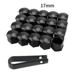Enhanced Car Wheel Nut Protection Covers - Anti - Rust Hub Screw Exterior Decor Set (20pcs) (Black)