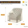 Heavy Duty Waterproof Chair Covers 600D Polyester Outdoor Furniture Cover 2 Pack Rip Resistant Adjustable Straps Ventilation 6