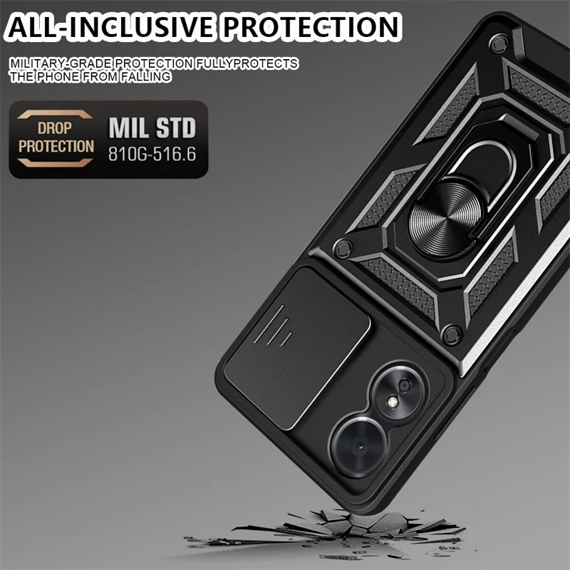 Shockproof Armor Magnetic Car Holder Ring Case - Enhanced Protection Back Cover