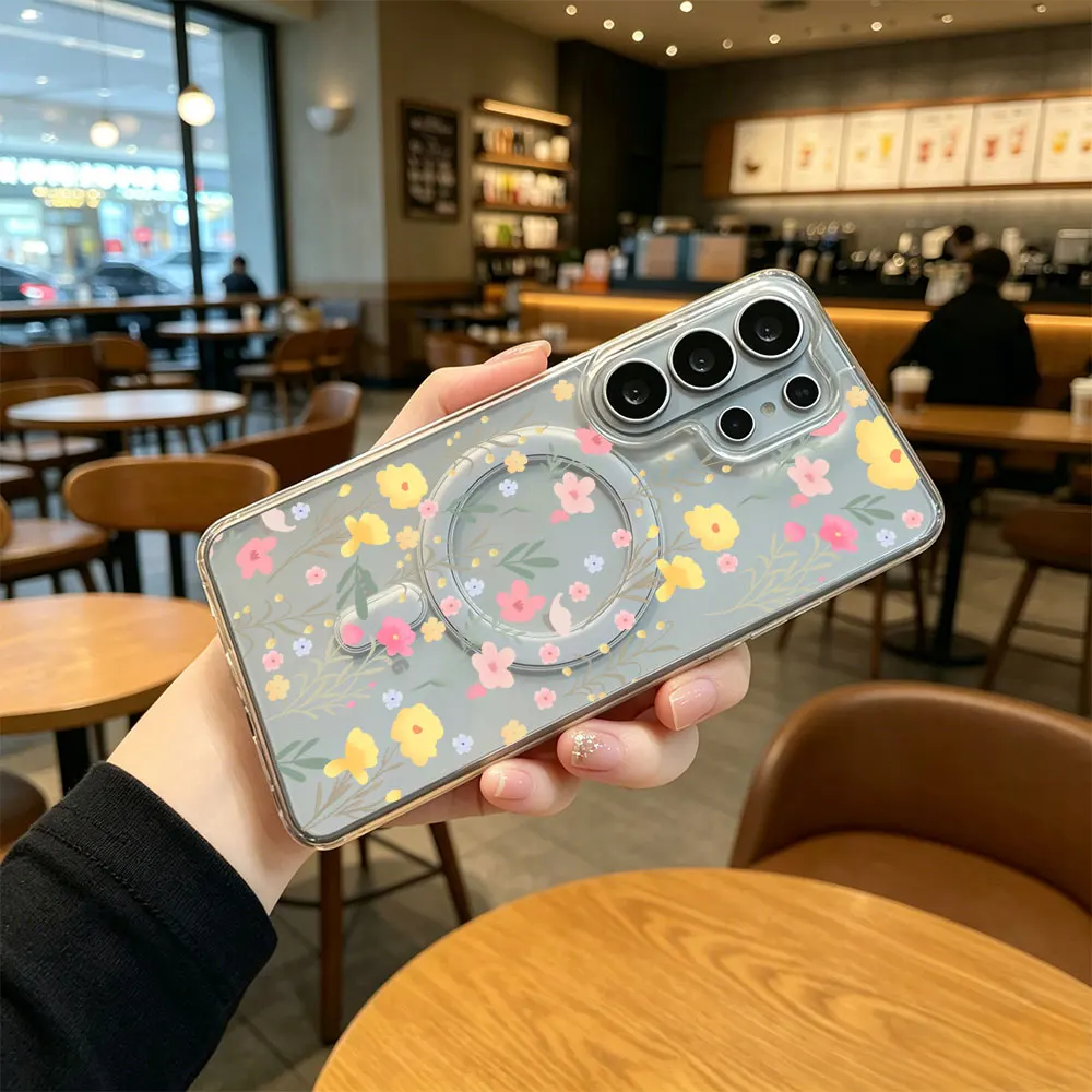 Cartoon Floral Pattern Magsafe Phone Case Cover