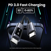 UGREEN UNO PD100W Кабель USB C для быстрой зарядки для iPhone 17 16 15 Кабель для передачи данных типа C для Samsung Xiaomi MacBook Кабель для зарядки — изображение 3