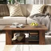 2-Tier Coffee Table, Modern Rectangular Center Cocktail Table with 5 Support Legs, Café Tables 4