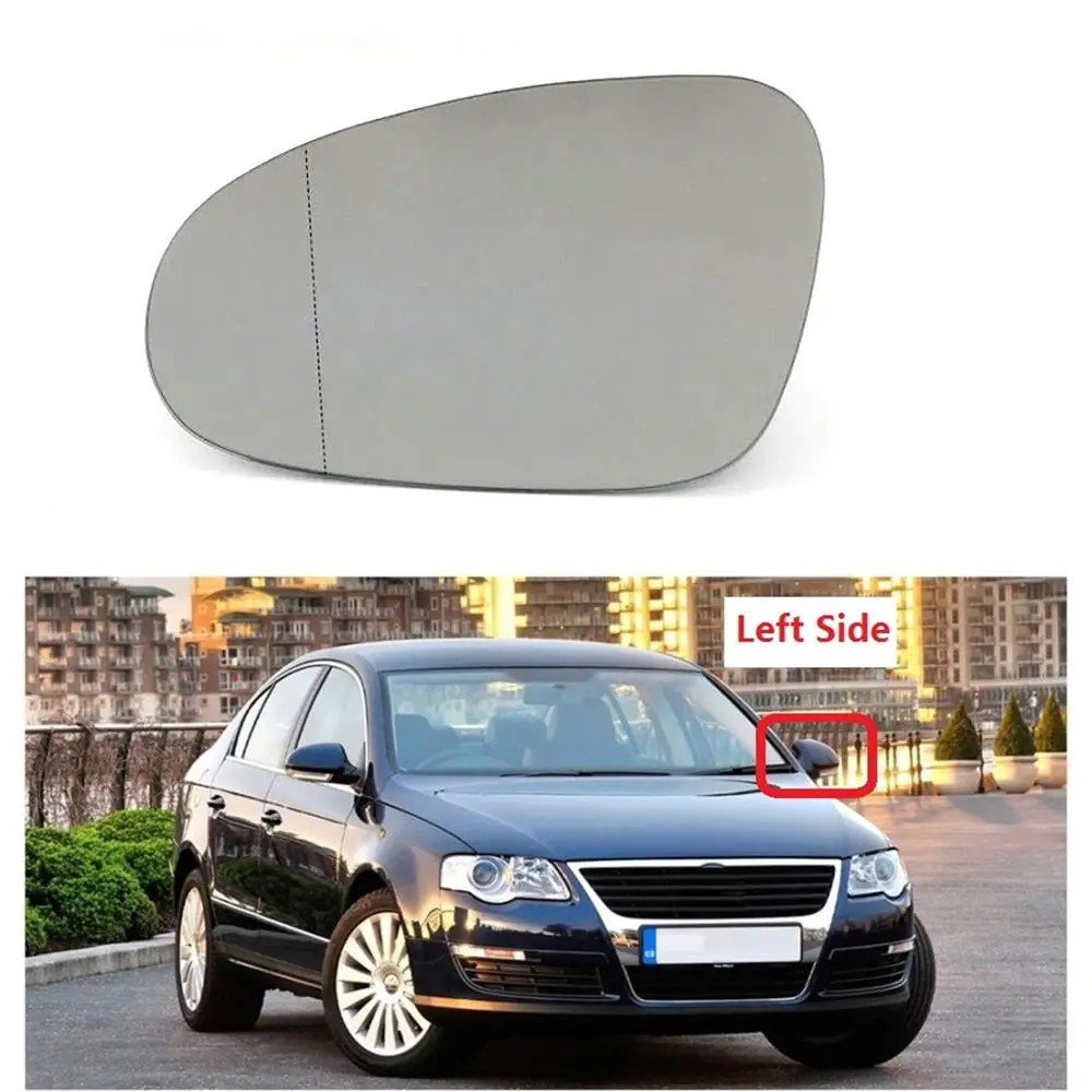 Car-Styling Mirror Glass Heated Left Driver Side For VW Passat B6 3C R36 TDI TFSI TSI 2006 2007 2008 2009 2010 2011
