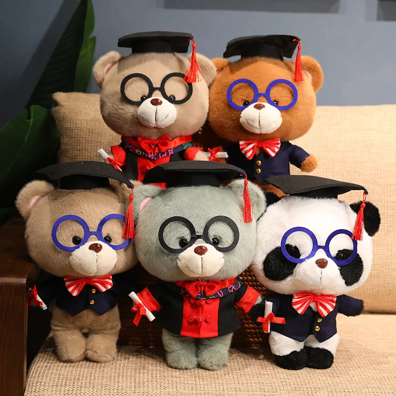 

1 PC 33cm Cute Panda Plush Toy Teddy Bear Plush Doll Soft Stuffed Dressed Bear Pillow Kawaii Gift for Kids Children Girls Boys