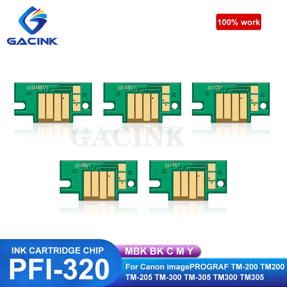 Pfi-320 Pfi320 Pfi 320 Chip Cartuccia Permanente Per Stampante Canon Imageprograf Tm-200 Tm200 Tm-205 Tm-300 Tm-305 Tm300 Tm305