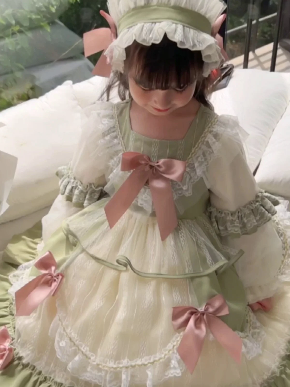 Girls' Lolita Dress New Children's Fleece-Lined Thickened Pettiskirt Baby Birthday