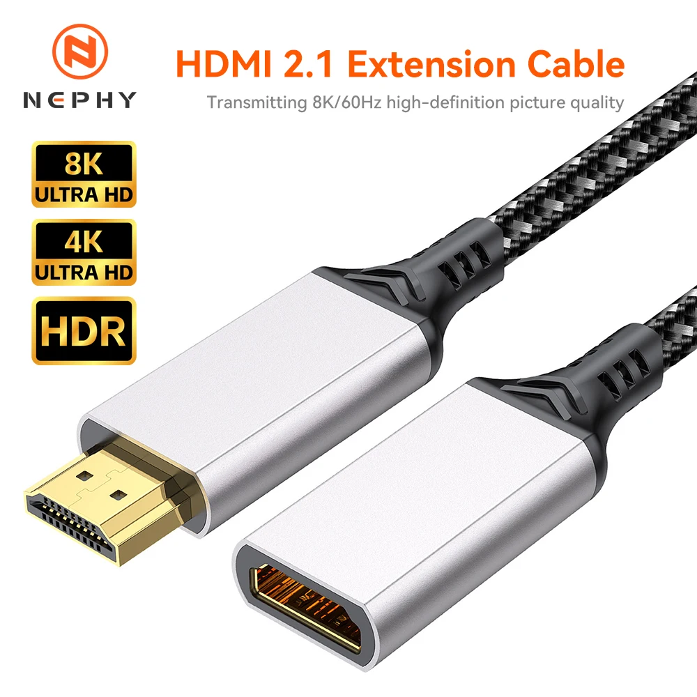 Premium Gold Plated HDMI Extension Cable - Ultra High-Speed Extender Cord for Superior 8K and 4K HDR Performance